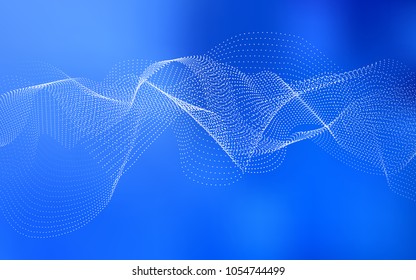 Light BLUE vector texture with disks. Blurred decorative design in abstract style with bubbles. New design for ad, poster, banner of your website.