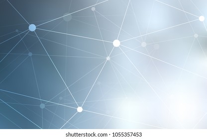 Light BLUE vector texture with disks, lines. Illustration with set of colorful abstract circles and lines. Pattern can be used for ads, leaflets.