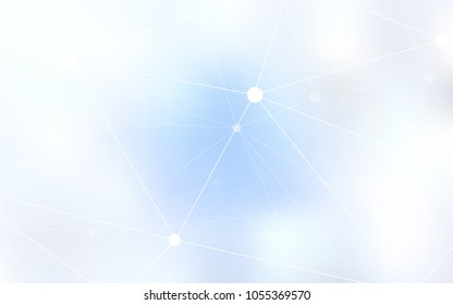 Light BLUE vector texture with disks, lines. Abstract illustration with colorful discs and triangles. Completely new template for your brand book.