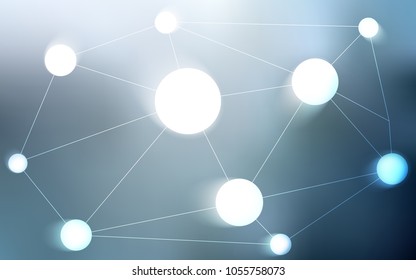 Light BLUE vector texture with disks, lines. Abstract illustration with colorful discs and triangles. Pattern can be used for beautiful websites.
