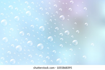 Light BLUE vector texture with disks. Illustration with set of shining colorful abstract circles. Completely new template for your brand book.