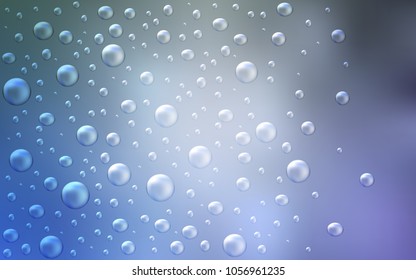 Light BLUE vector texture with disks. Abstract illustration with colored bubbles in nature style. New design for ad, poster, banner of your website.