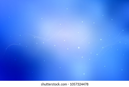 Light BLUE vector texture with disks. Blurred bubbles on abstract background with colorful gradient. New design for ad, poster, banner of your website.