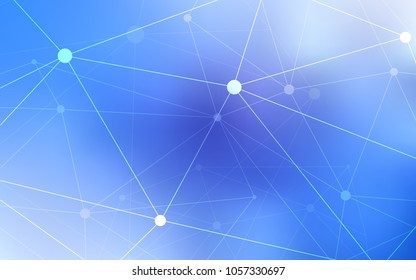 Light BLUE vector texture with disks, lines. Illustration with set of colorful abstract circles and lines. Completely new template for your brand book.