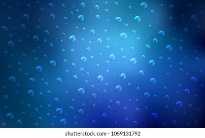 Light BLUE vector texture with disks. Glitter abstract illustration with blurred drops of rain. Completely new template for your brand book.