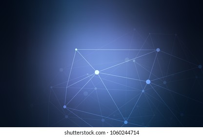 Light BLUE vector texture with disks, lines. Modern abstract colorful illustration with spheres and lines. Pattern can be used for ads, leaflets.