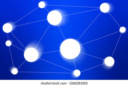 Light BLUE vector texture with disks, lines. Illustration with set of colorful abstract circles and lines. Pattern can be used as texture of wallpapers.