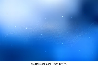 Light BLUE vector texture with disks. Blurred bubbles on abstract background with colorful gradient. Completely new template for your brand book.