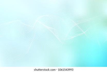 Light BLUE vector texture with disks. Blurred bubbles on abstract background with colorful gradient. The pattern can be used for aqua ad, booklets.
