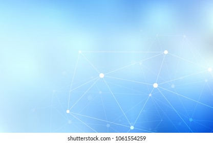 Light BLUE vector texture with disks, lines. Colorful illustration with circles and lines in futuristic style. Pattern can be used as texture of wallpapers.