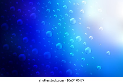 Textura vectorial AZUL claro con discos. Hermosa ilustración de color con círculos borrosos en estilo natural. Hermoso diseño para su anuncio natural de negocio.