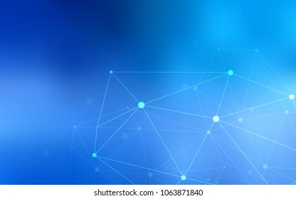 Light BLUE vector texture with disks, lines. Abstract illustration with colorful discs and triangles. New design for ad, poster, banner of your website.