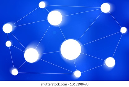 Light BLUE vector texture with disks, lines. Colorful illustration with circles and lines in futuristic style. Beautiful design for your business advert.