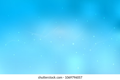 Light BLUE vector texture with disks. Beautiful colored illustration with blurred circles in nature style. New design for ad, poster, banner of your website.