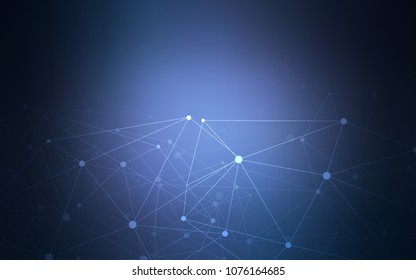 Light BLUE vector texture with disks, lines. Colorful illustration with circles and lines in futuristic style. Completely new template for your brand book.