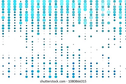 Light BLUE vector  texture with disks. Blurred bubbles on abstract background with colorful gradient. The pattern can be used for ads, leaflets of liquid.