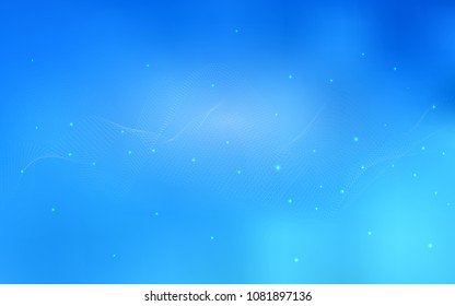Light BLUE vector texture with disks. Blurred decorative design in abstract style with bubbles. The pattern can be used for ads, leaflets of liquid.