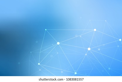 Light BLUE vector texture with disks, lines. Colorful illustration with circles and lines in futuristic style. Pattern can be used for ads, leaflets.
