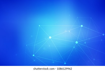 Light BLUE vector texture with disks, lines. Colorful illustration with circles and lines in futuristic style. New design for ad, poster, banner of your website.