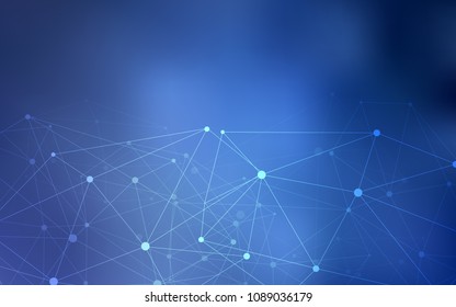 Light BLUE vector texture with disks, lines. Abstract illustration with colorful discs and triangles. Pattern can be used for futuristic ad, booklets.