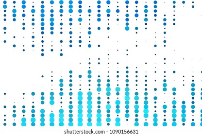 Light BLUE vector  texture with disks. Beautiful colored illustration with blurred circles in nature style. New design for ad, poster, banner of your website.