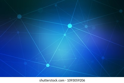Light BLUE vector texture with disks, lines. Decorative design in abstract style with triangle structure. Pattern can be used for beautiful websites.