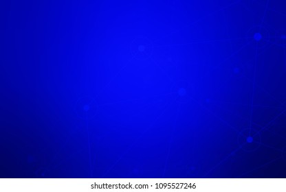 Light BLUE vector texture with disks, lines. Glitter abstract illustration with connection of triangle structure. Beautiful design for your business advert.