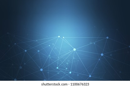 Light BLUE vector texture with disks, lines. Colorful illustration with circles and lines in futuristic style. Pattern can be used for futuristic ad, booklets.