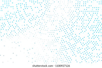 Light BLUE vector  texture with disks. Glitter abstract illustration with blurred drops of rain. Completely new template for your brand book.