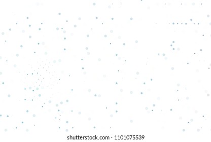 Light BLUE vector  texture with disks. Beautiful colored illustration with blurred circles in nature style. The pattern can be used for ads, leaflets of liquid.