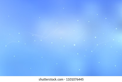 Light BLUE vector texture with disks. Blurred bubbles on abstract background with colorful gradient. The pattern can be used for beautiful websites.