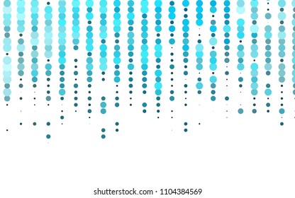 Light BLUE vector  texture with disks. Blurred bubbles on abstract background with colorful gradient. The pattern can be used for ads, leaflets of liquid.