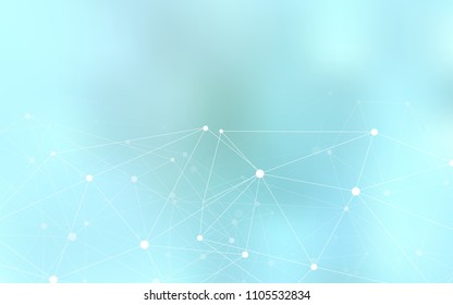 Light BLUE vector texture with disks, lines. Colorful illustration with circles and lines in futuristic style. Pattern can be used as texture of wallpapers.