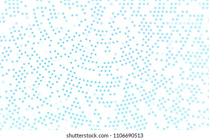 Light BLUE vector  texture with disks. Blurred decorative design in abstract style with bubbles. The pattern can be used for ads, leaflets of liquid.