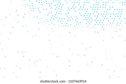 Light BLUE vector  texture with disks. Glitter abstract illustration with blurred drops of rain. Completely new template for your brand book.