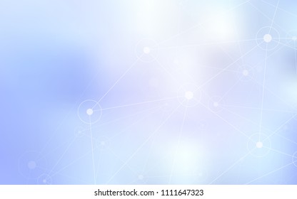 Light BLUE vector texture with disks, lines. Abstract illustration with colorful discs and triangles. Beautiful design for your business advert.