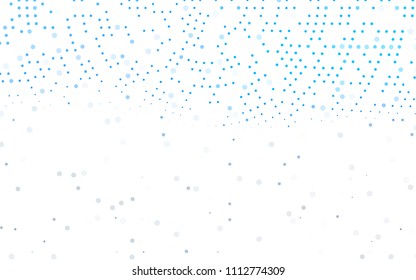Light BLUE vector  texture with disks. Beautiful colored illustration with blurred circles in nature style. The pattern can be used for beautiful websites.