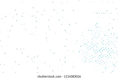 Light BLUE vector  texture with disks. Blurred bubbles on abstract background with colorful gradient. The pattern can be used for beautiful websites.