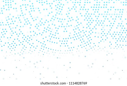 Light BLUE vector  texture with disks. Blurred decorative design in abstract style with bubbles. Pattern can be used as texture of water, rain drops.