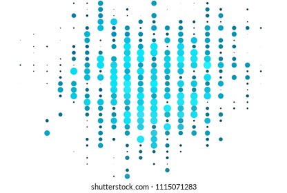 Light BLUE vector  texture with disks. Glitter abstract illustration with blurred drops of rain. The pattern can be used for aqua ad, booklets.