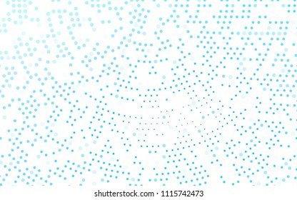 Light BLUE vector  texture with disks. Illustration with set of shining colorful abstract circles. The pattern can be used for aqua ad, booklets.