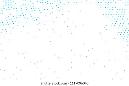 Light BLUE vector  texture with disks. Modern abstract illustration with colorful water drops. Completely new template for your brand book.