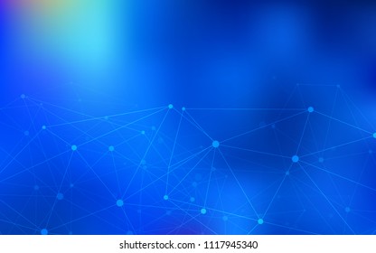 Light BLUE vector texture with disks, lines. Illustration with set of colorful abstract circles and lines. Beautiful design for your business advert.