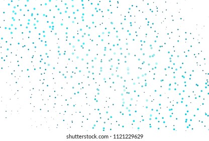 Light BLUE vector  texture with disks. Illustration with set of shining colorful abstract circles. Pattern can be used as texture of water, rain drops.