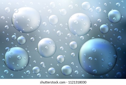 Light BLUE vector texture with disks. Blurred bubbles on abstract background with colorful gradient. The pattern can be used for beautiful websites.