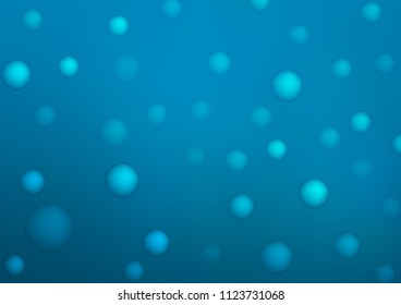 Light BLUE vector texture with disks. Blurred bubbles on abstract background with colorful gradient. The pattern can be used for beautiful websites.