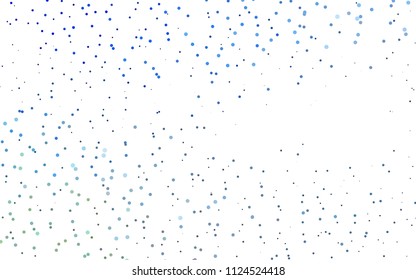 Light BLUE vector  texture with disks. Glitter abstract illustration with blurred drops of rain. Pattern can be used as texture of water, rain drops.
