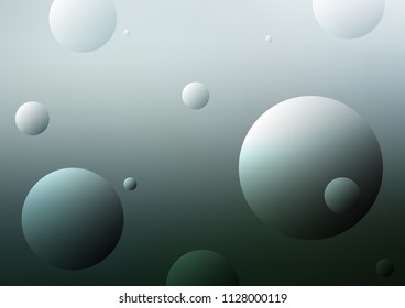 Light BLUE vector texture with disks. Illustration with set of shining colorful abstract circles. The pattern can be used for aqua ad, booklets.