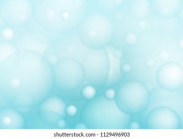 Light BLUE vector texture with disks. Blurred bubbles on abstract background with colorful gradient. The pattern can be used for beautiful websites.