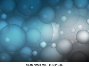 Light BLUE vector texture with disks. Modern abstract illustration with colorful water drops. New design for ad, poster, banner of your website.